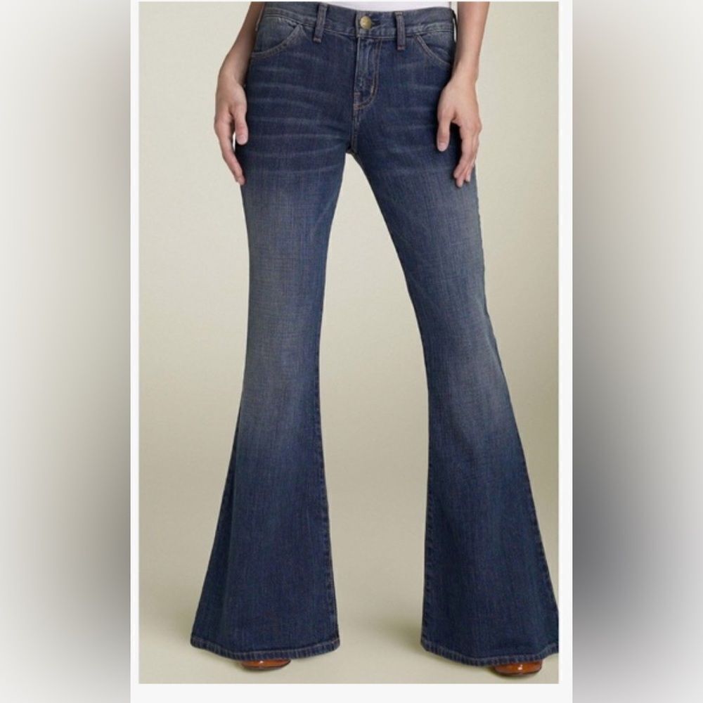 Current Elliot Anthropologie The Elephant Bell dark Blue Jeans 29